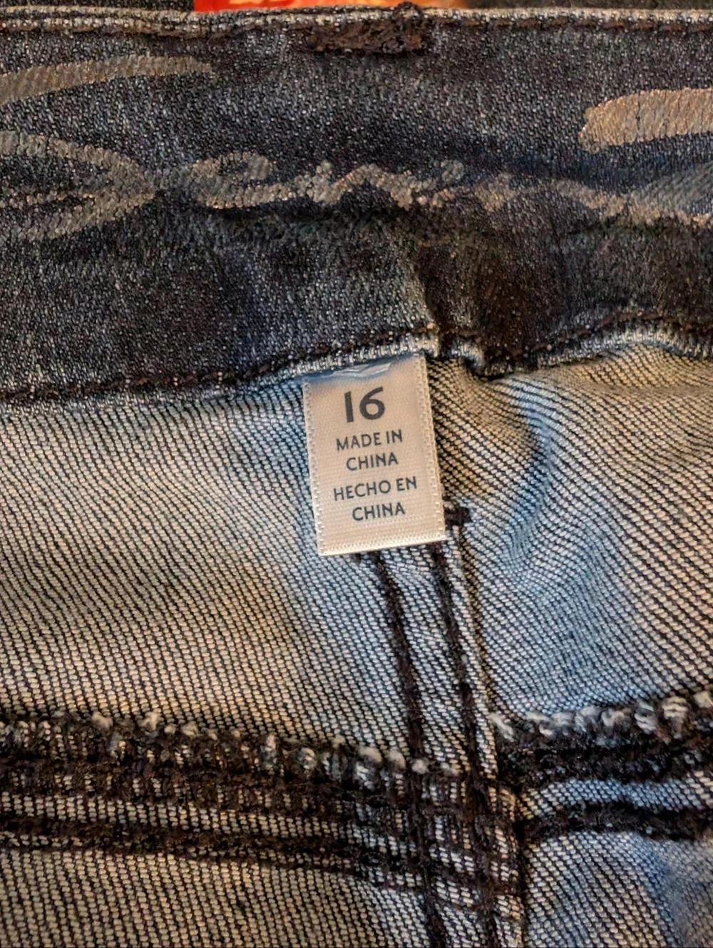Seven7 Tummyless High Rise Jeans, 16, Straight Leg, Dark Blue, 33" Inseam, NWOT - Picture 5 of 9